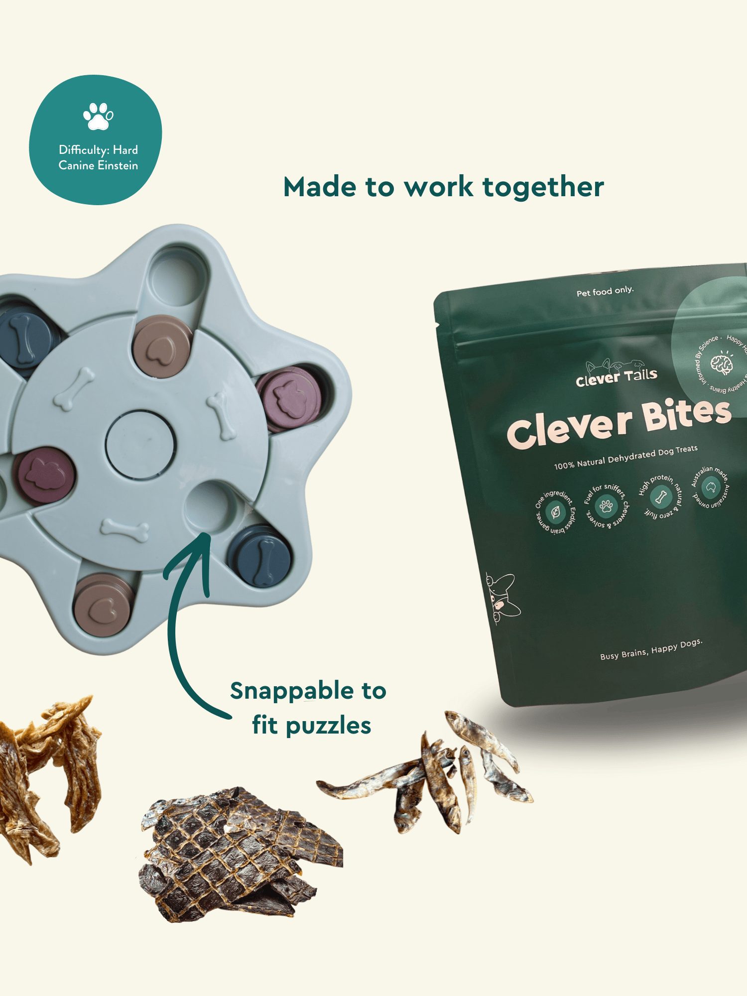 Advanced Dog Puzzle & Treat Bundle Diagram