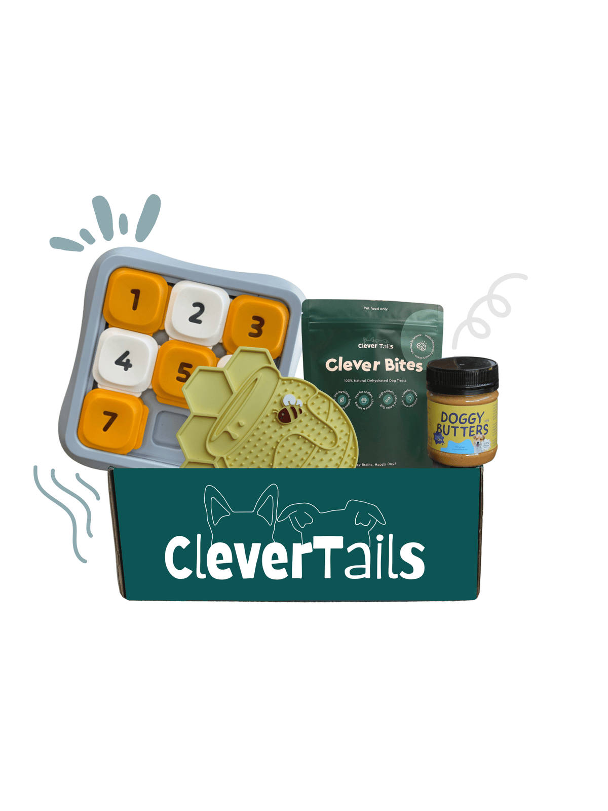 CleverTails Sliding Dog Enrichment Toys Box