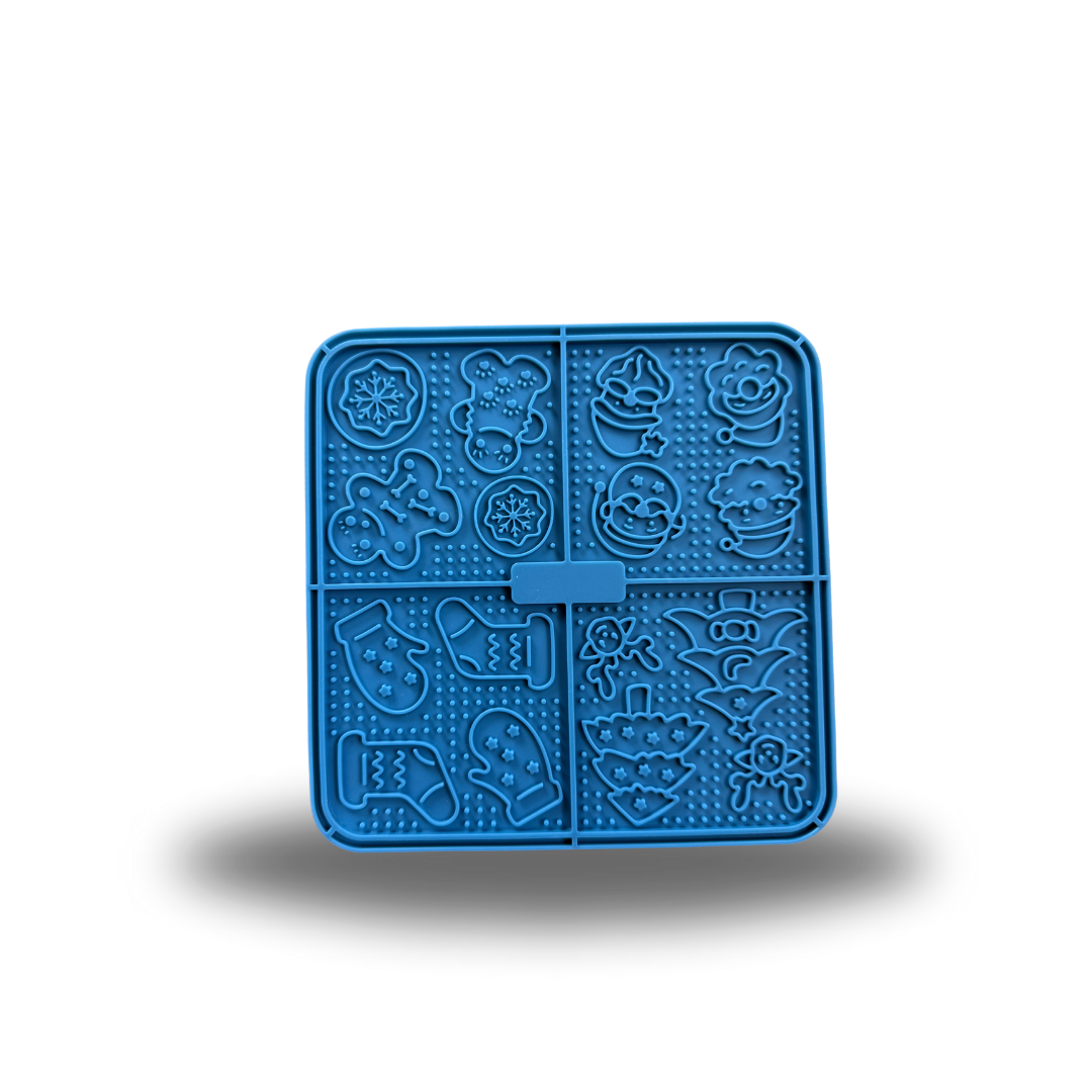 Christmas Lick Mat- Blue